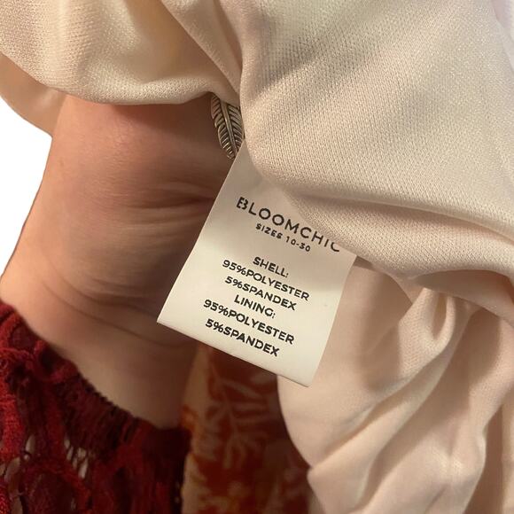 1X 14 16 Plus Size BloomChic Tshirt  Floral Dress Metal Ring Pockets Rare - Picture 10 of 12